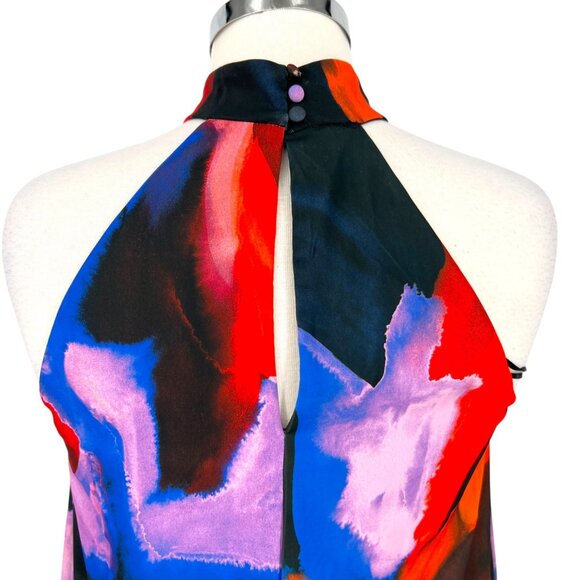 French Connection Abstract Halter Mini Shift Dress Multicolor Size XS - Picture 9 of 10